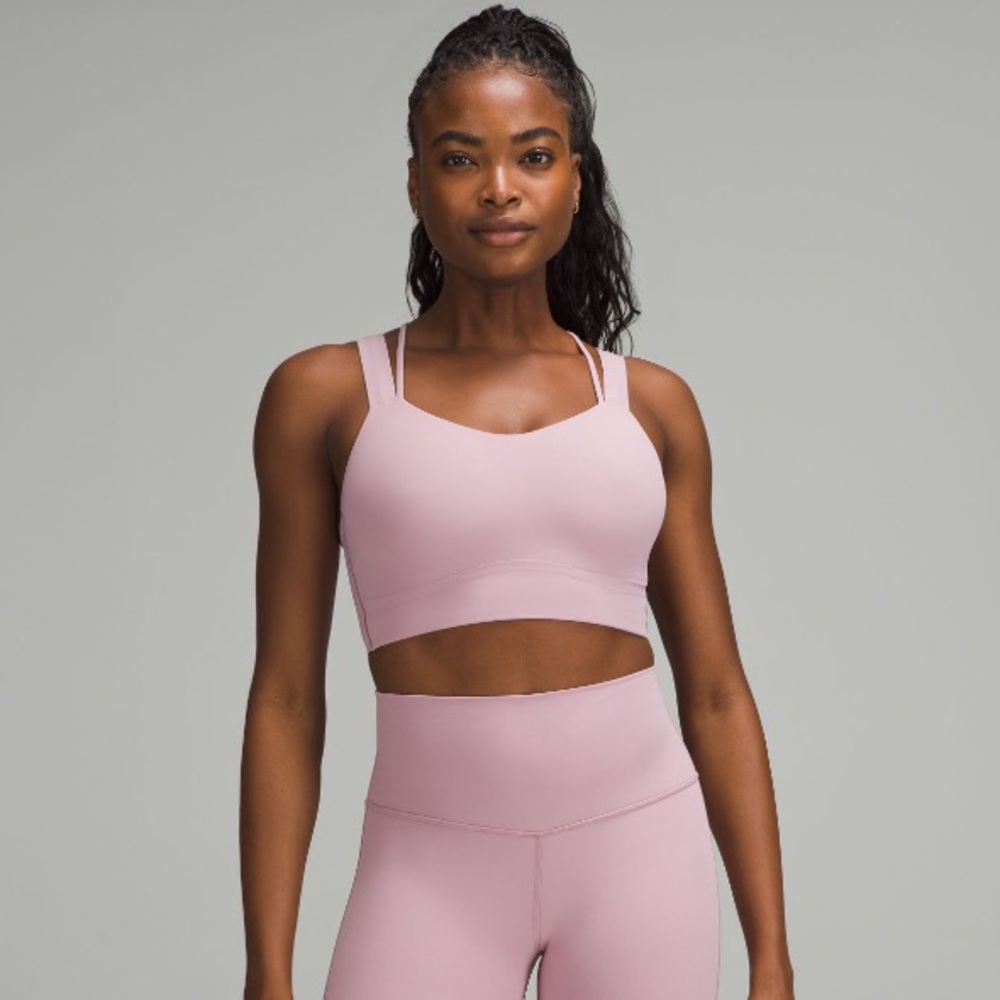 Lululemon Like a Cloud Longline Bra (Rose Blush) Size 12, D/DD